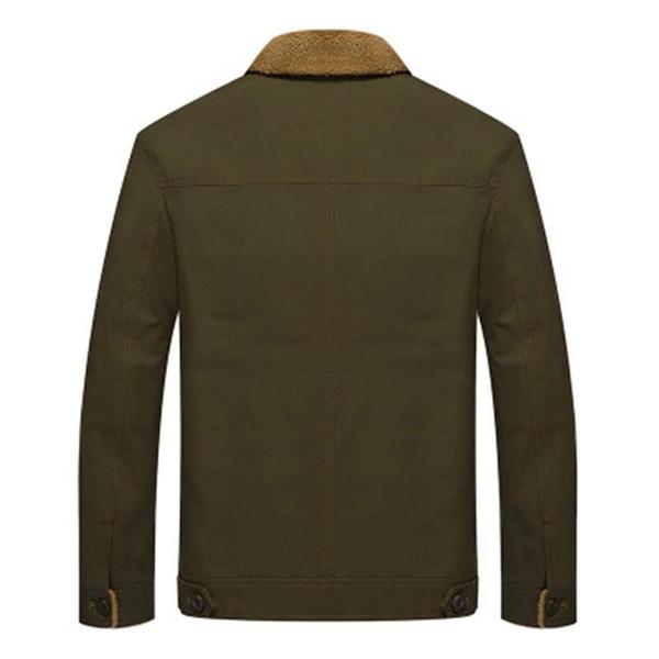 Men Fur Collar Army Tactical Jacket