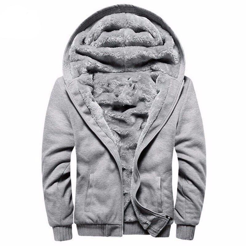 Winter Men's Hooded Long Sleeve Zipper Jacket